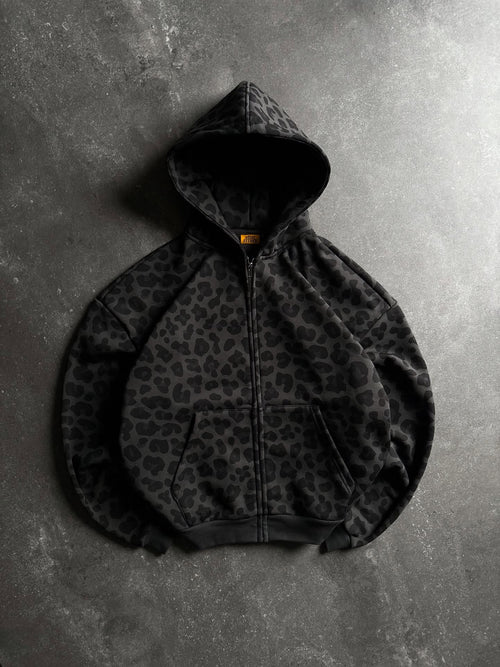Leopard Print Zip Up