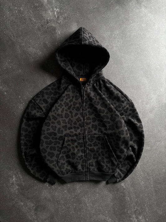 Leopard Print Zip Up